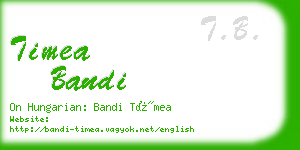 timea bandi business card